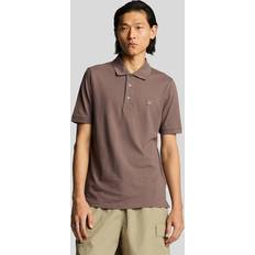 Lyle & Scott Svarta Pikétröjor Lyle & Scott Superfine Cotton Polo Shirt Brown