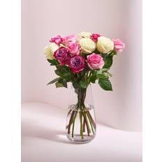 Flowers John Lewis High Altitude Pink Mixed Roses Hand Tied Bouquet