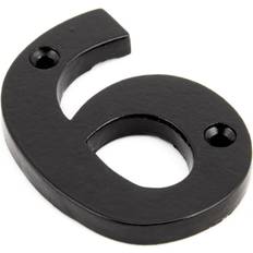 Black Facade Numbers From The Anvil Metal Surface Mount House Number 7.8 cm H x 0.8 cm D