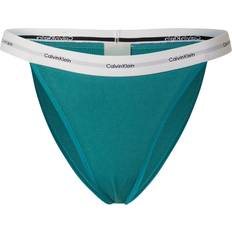 Calvin Klein Green Knickers Calvin Klein High Leg Tanga - Cotton Stretch Rib