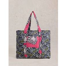 Green Beach Bags White Stuff Elaine Reversible Beach Bag - Green Print