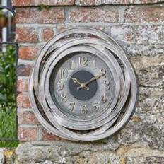 Large 51cm Grey Abstract Round Wall Clock