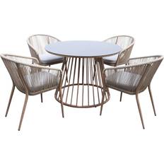 Kettler Messina 4-Seater Round Garden Table & Chairs Patio Dining Set