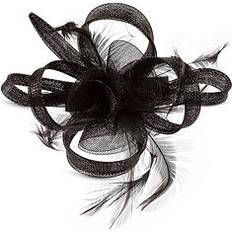 Silver Hats Jon Richard Fascinator - Black