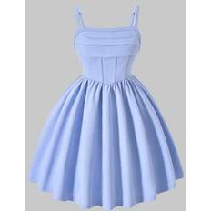 Children's Clothing Shein Tween Girl Solid Color Pleated Elegant Cami Dress