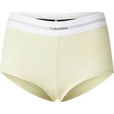 Calvin Klein Green Knickers Calvin Klein Modal Rib Boyshort - Soft Yellow