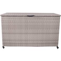Royalcraft Patio Storage & Covers Royalcraft Royal Craft Storage 150cm W 645L Wicker Deck Box with Wheels - Beige