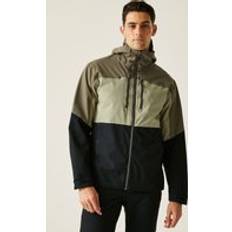 Brown - Men Rain Clothes Regatta Mens Maland II Waterproof Breathable Jacket - Dark Green