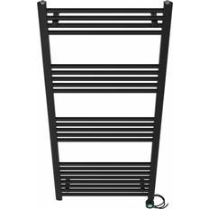 Heated Towel Rails Belfry Heating Shannen Straight Towel Rail Heated Towel Rails 140cm H x 60cm W x 3cm D Black