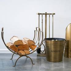 Brass Fireplace Accessories Fairmont Park Eirlys Linear Fireplace Log Storage Basket Iron