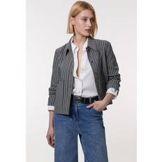 Karen Millen Blazers Karen Millen Jacquard Single Breasted Tailored Blazer - Black