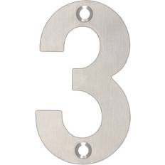Stainless Steel Facade Numbers Zoo Hardware 7.5 cm H Stainless Steel Surface Mount House Number