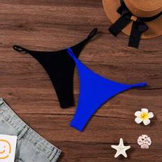 Shein Trusser Shein Kvinnor Summer Beach Solid Enkel Thong - Multifärgad