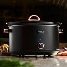 Cooks Professional Slow Cooker 8L 2 Heat Settings Plus Keep Warm Black Rose Gold