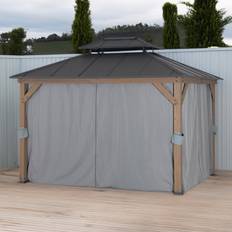 Sunjoy 3 x 3.6m Accessory Curtain for Cedar Wooden Gazebo