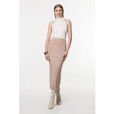 Karen Millen Women Skirts Karen Millen Slinky Drape Knit Column Skirt - Champagne