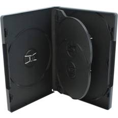 Movies Black Five Quantity DVD Empty Replacement Box with Wrap Around Sleeve #DV5R22BK (22mm) (5DVD)