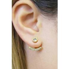Holly Leaf Sterling Silver Christmas Earrings - Gold