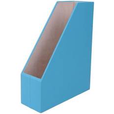 Turquoise Newspaper Racks Ebern Designs Michou Faux Leather Magazine Holder 25.25 cm W Newspaper Rack