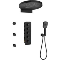 Shower Systems Casainc 16 Inch Wall Mounted Thermostatic Shower System With Body Jets