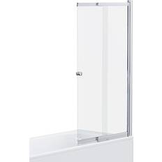 Shower Door iBathUK Sliding Bath Shower Glass Extending Screen Reversible Door Panel