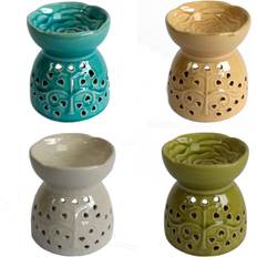 Yellow Oil Lamps Tree of Life Ceramic Burner One Size Oil Lamp