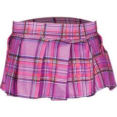 Music Legs Music Legs Women's Plaid Pleated Skirt - Light Purple