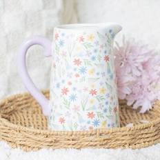 Ceramic Vases Something Different Spring Floral Print Ceramic Flower Jug Vase