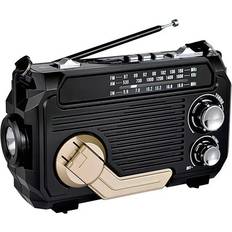 Radios Tauoh FM AM SW Radio Solar Charging Emergency Radios Receiver Black