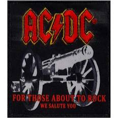 Fabrics AC/DC Logo Woven Cannon Patch One Size Red/Black Fabrics Black
