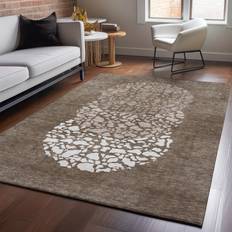Addison Rugs Mayfield 5 x 7 ft Loomed Polyester Chocolate Rectangular Indoor Geometric Machine Washable Area Rug Brown