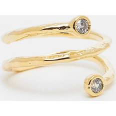 Orelia Gold Plated Molten Crystal Wrap Ring - Pale Gold