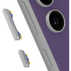 Replacement Buttons Clappio Power And Volume Button For Samsung Galaxy S23 FE Purple