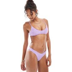 Purple Bikini Bottoms Cotton On Hipster Brazlian Bikini Bottom - Hyper Violet Terry Jacquard - Purple