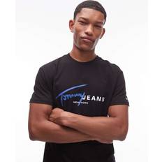 Tommy Jeans Signature Logo T-Shirt - Black/Blue