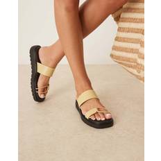 Calvin Klein Jeans Double Bar Sliders - Yellow