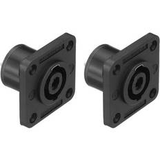 2pcs 4 Pole Speaker Jack Twist Lock