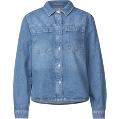 Street One Cropped Jeans Overshirt - Light Blue Wash