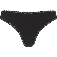 Victoria's Secret The Lacie Cotton Lace Waist Thong - Black