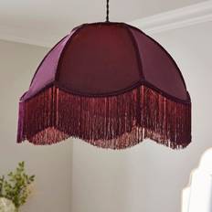 Dunelm Carmona Fringed Aubergine Shade ∅ 45.5cm