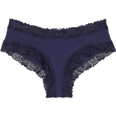 PINK Wink Lace Trim Cheeky Panty - Midnight Navy