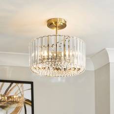 Dunelm Crus Gold Ceiling Flush Light ∅ 35cm