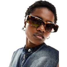 ASOS DESIGN Mid Square Sunglasses Brown