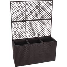 Planter Box with 3 Compartments and Trellis Plantekasse
