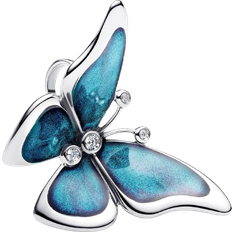 Pandora Oversized Butterfly Charm - Silver/Blue/Transparent
