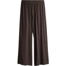 H&M Cropped Pull-On Trousers - Dark Brown