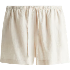 H&M Linneshorts Med Dragsko - Beige