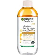 Garnier Mizellen Rengöringsvatten, allt-i-ett vattentätt, ansiktsrengöring hud, inget fett, dermatologiskt testad, Skin 400ml