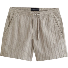 Abercrombie & Fitch Textured Pull On Short - Stone