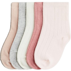 H&M Strukturstickade Strumpor 5-pack - Persika/Rosa